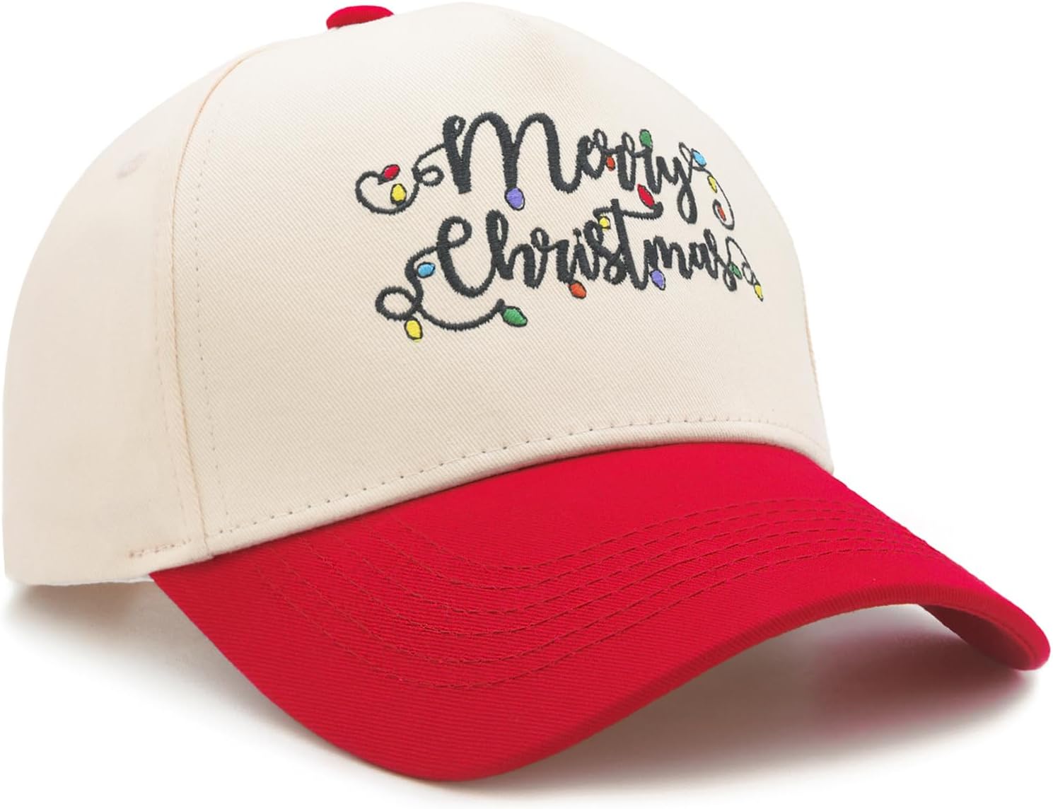 Merry Christmas Trucker Hat for Men Women, Embroidered Vintage Baseball Cap for Xmas Holiday New Year Party - Image 5