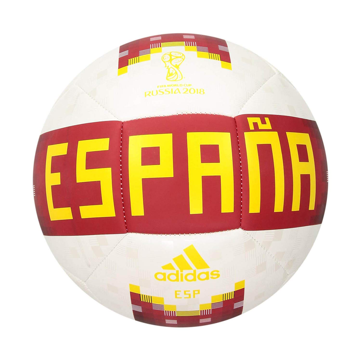 World Cup Soccer Official Licensed Product Spain Ball, Size 5, White/Red/Bold Gold