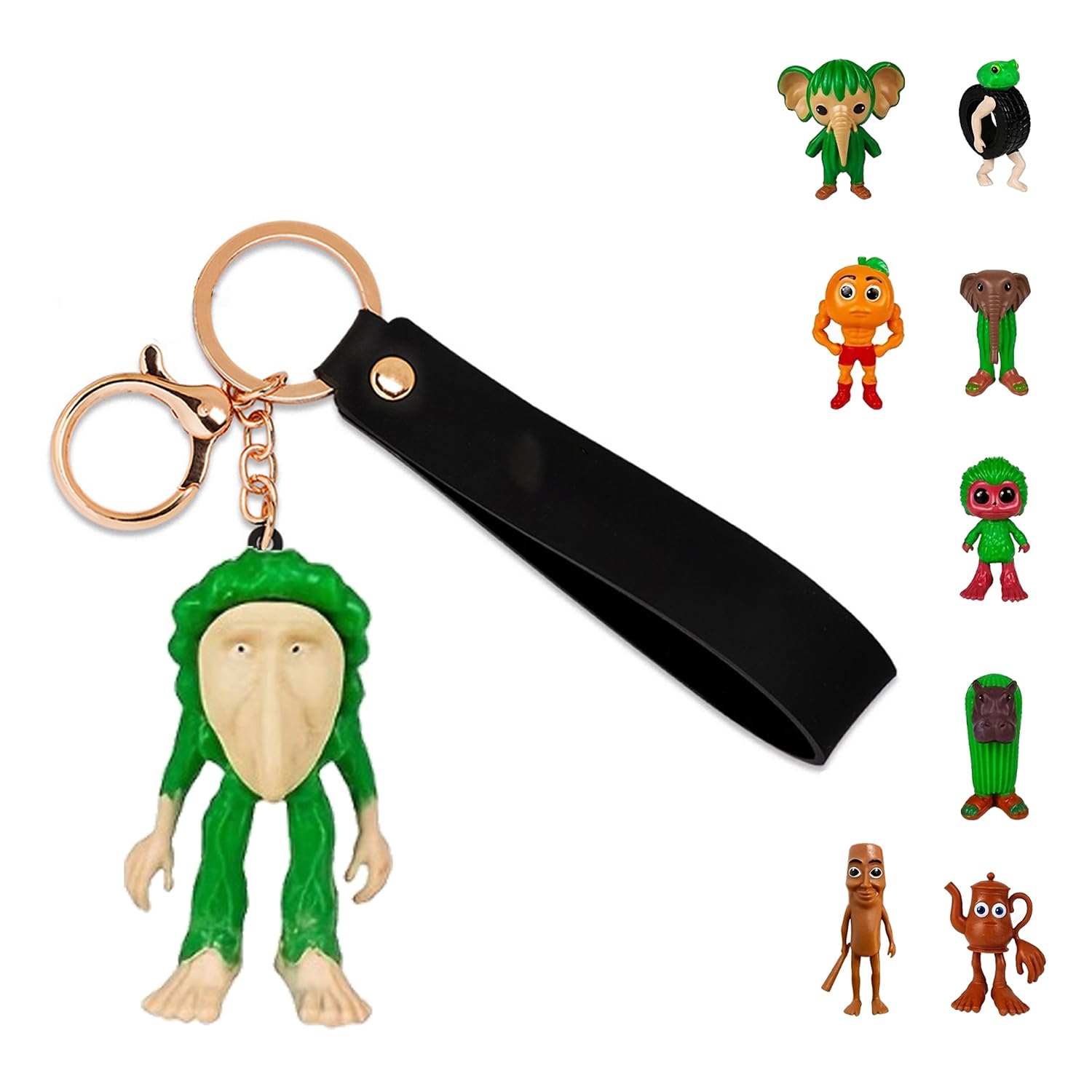 YJacuing Anime Funny Creative Collection Blind Box Keychain, Cute Collectible PVC Charm (B, 1)