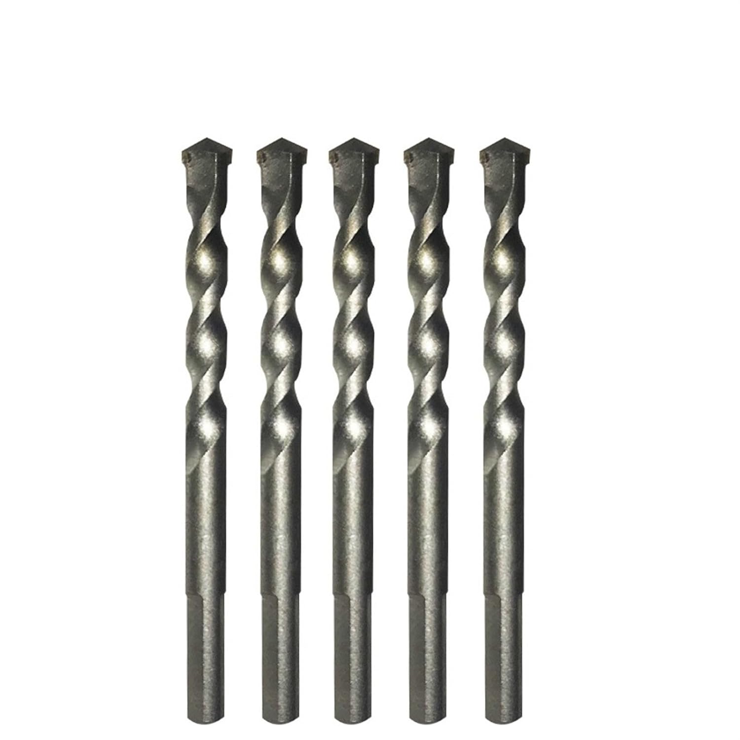 1/5Pcs Concrete Masonry Drill Bits Set 3/4/5/6/8/10/12/14/16mm Ceramic Tile Brick Cement Rock Carbide Tipped Drill Bit(12mm(5PCS))