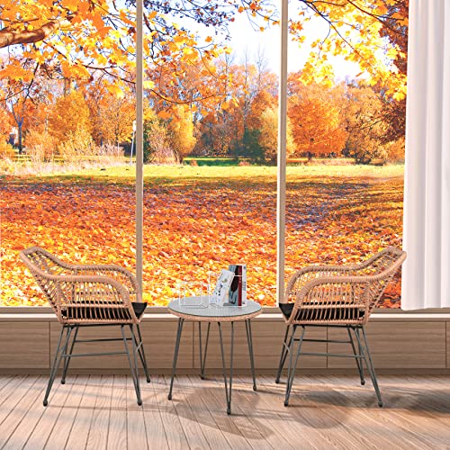 Prohiker 3 Piece Patio Conversation Bistro Set Porch Furniture Rattan Wicker Chairs，Outdoor Modern Garden Furniture Set For Porch Backyard Pool Deck #TOP7