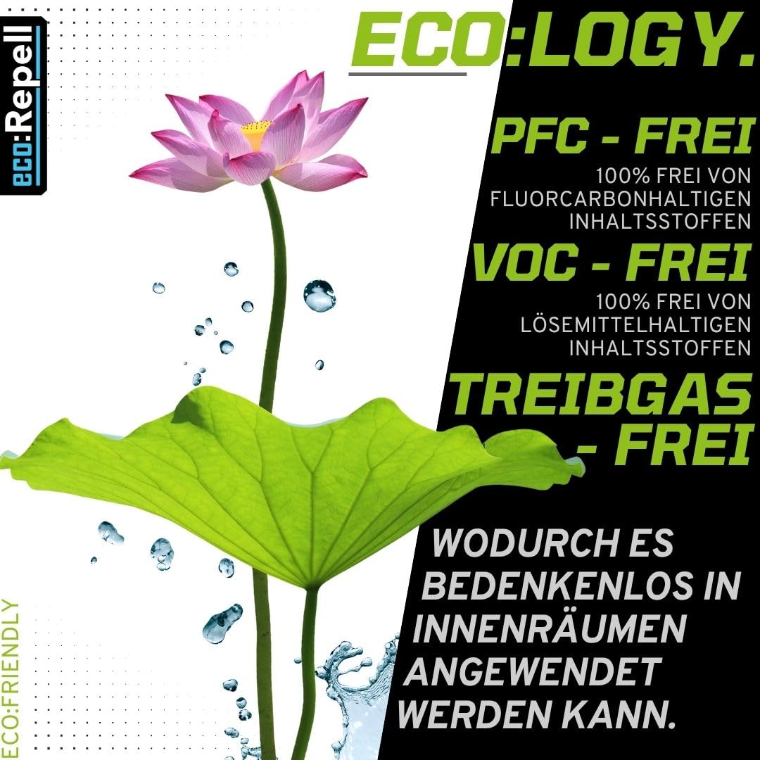 eco:Repell 2,5L Uni Zelt Pavillon Markise Textil Imprägnierspray - imprägnierung für Textilien wie Polster Möbel Sofa Cabrio Verdeck Autopolster PFC-Frei