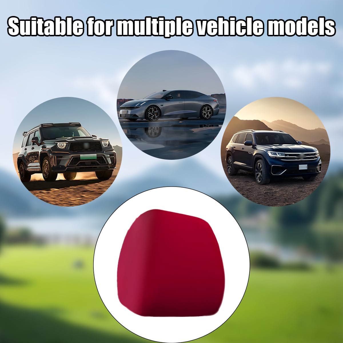 Car Headrest Covers, 2PCS Anti-Dirty Vehicle Head Rest Protector, Reusable Flexible Automotive Interior Seat Pillow Protective Covering Accessories, Universal for SUV, Sedan, Truck (Wine Red)