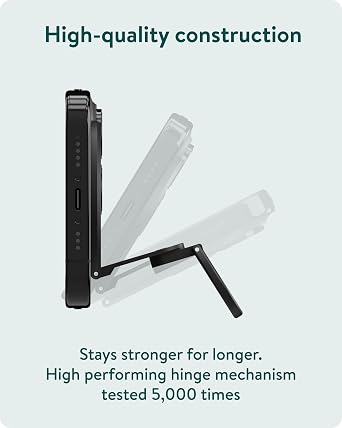 Mous Magnetic Phone Grip and Stand MagSafe and Pixelsnap Compatible -360 Degree Rotation Ring Holder and Kickstand for iPhone 17/16/15/14, Pixel 10, S26/S25 Series Black