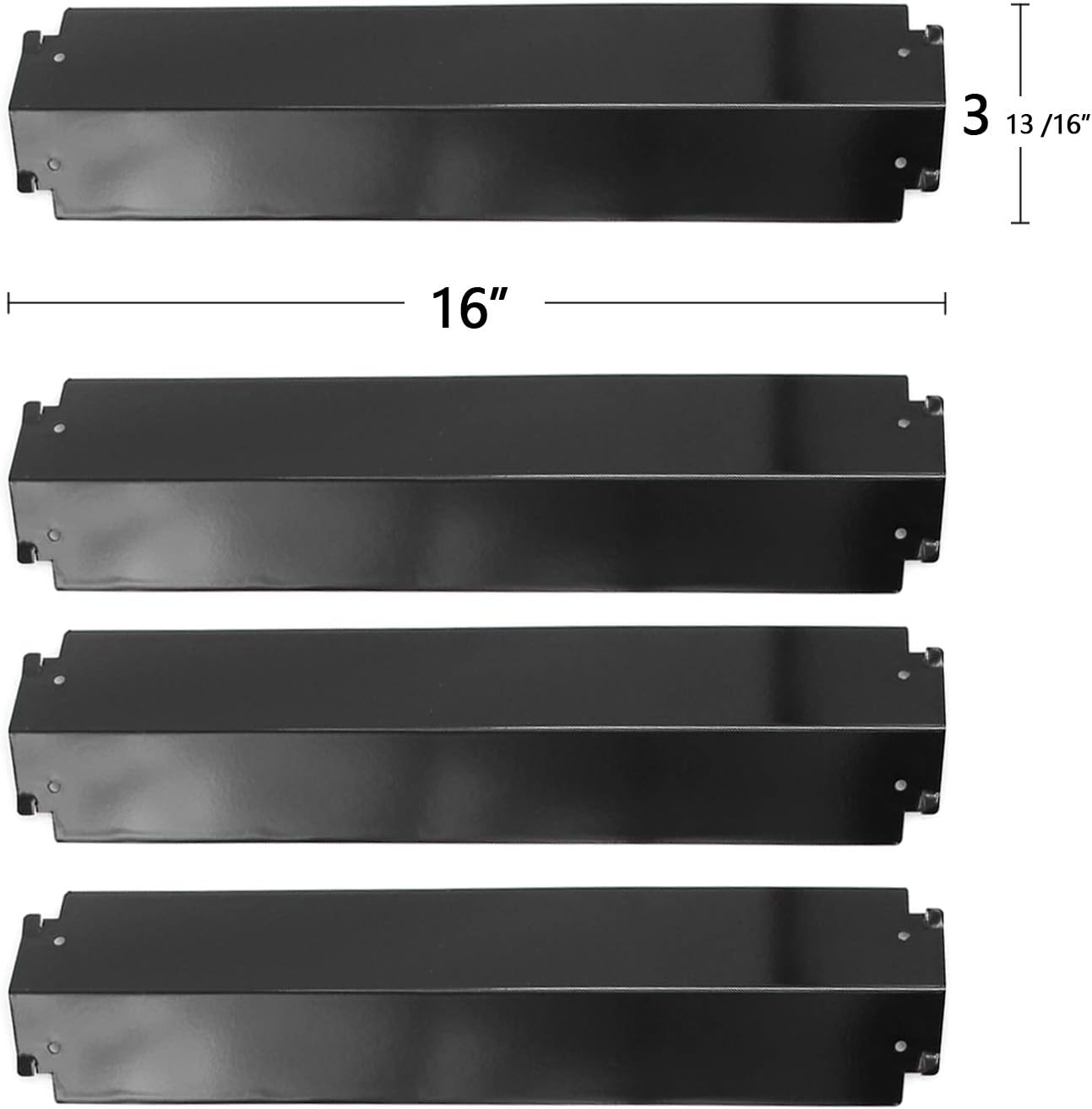 Hongso 16 X 3 13/16" Porcelain Steel Heat Plate Shield, Grill Burners Cover Replacement for Charbroil, Kenmore Gas Grills Parts, 4-Pack (PPC321) : Patio, Lawn & Garden