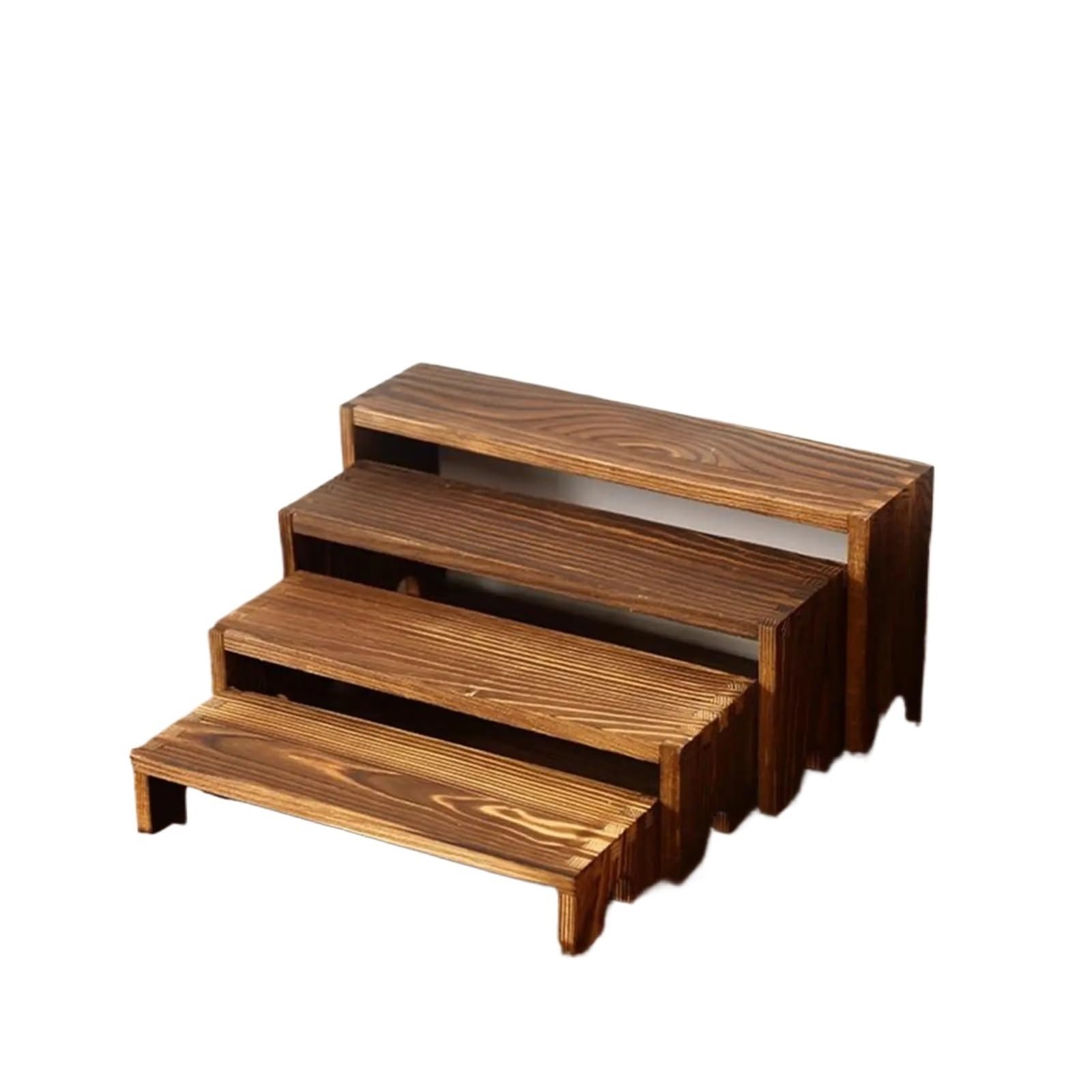 QuxetlRyz Perfume Organiser Display Risers Wooden Riser Dessert Display Stands Wood Shelves 4 Pieces Storage Organizer for Cupcake Candle Perfume Desk Food