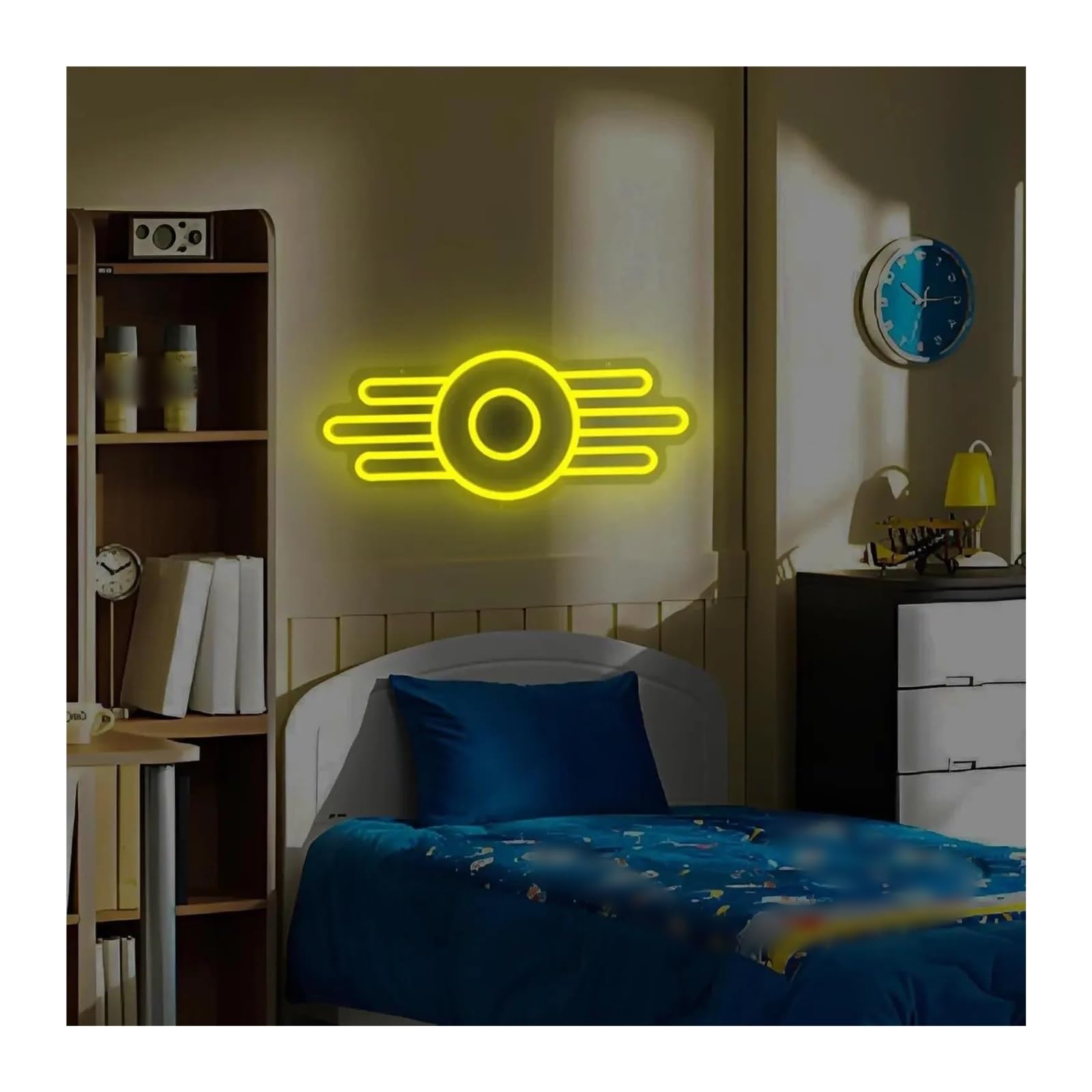 Insegna al Neon Fallout da Appendere, alimentata Tramite USB, Luce dimmerabile per Decorazione murale, Ideale per Feste a Tema Videogiochi e per la casa, Personalizzabile, 41x18,3
