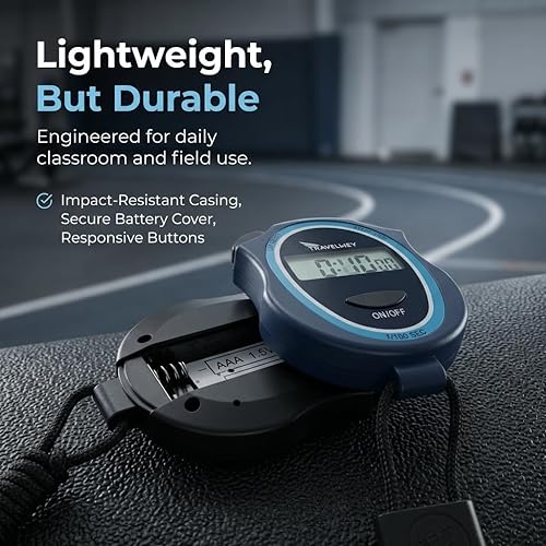 Miniatura 4 de Silent Digital Stopwatch Timer for Teachers, Coaches & Kids ‒ Simple Lap Timer, Large Display, No Alarm ‒ Classroom, Exams, Sports, Running &