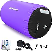 Vista 11 de VOFiTNY - Esterilla inflable de gimnasia con pista de caídas y barril de aire octogonal con bomba para uso doméstico/gimnasio