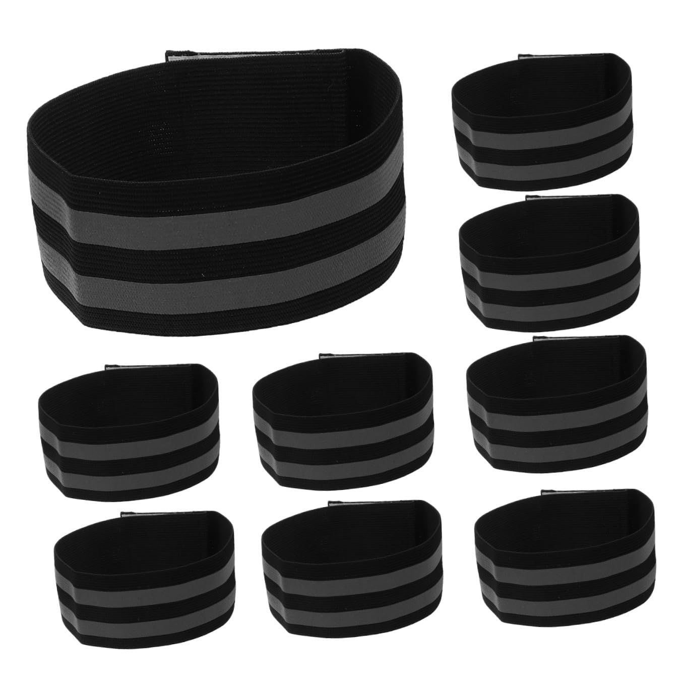 Toddmomy Fasce Riflettenti Elastiche Bracciali Sicurezza Alta visibilità per Corsa E Passeggiate Notturne Materiale 10 * 2