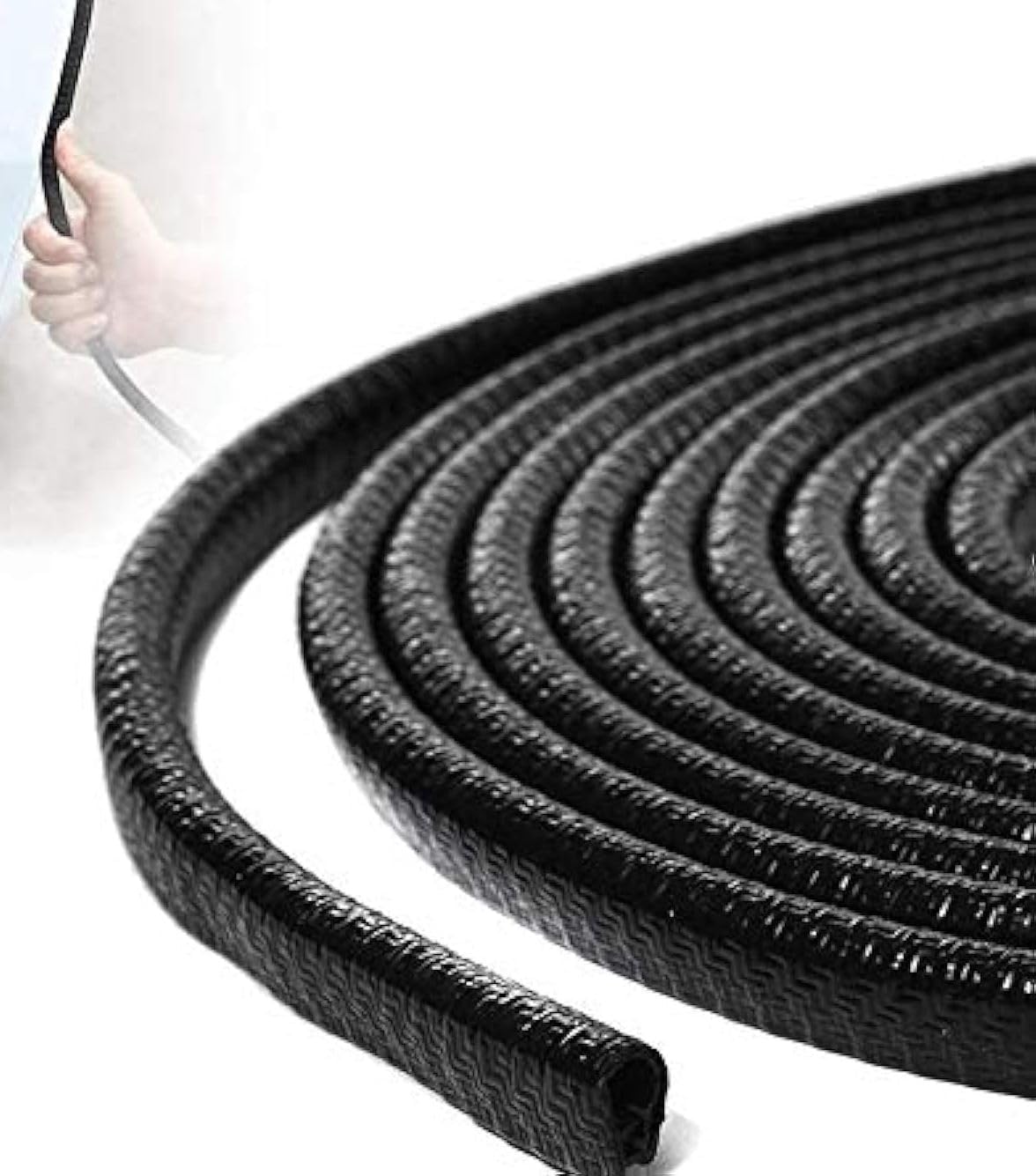 Black Anti-Scratch Anti-Collision Heavy Duty Edge Guard Door Protection U Shape Edge Trim Rubber Seal Protector Rubber Clips Fit for All Cars - 5 Meters (Pack of 2)-image-21