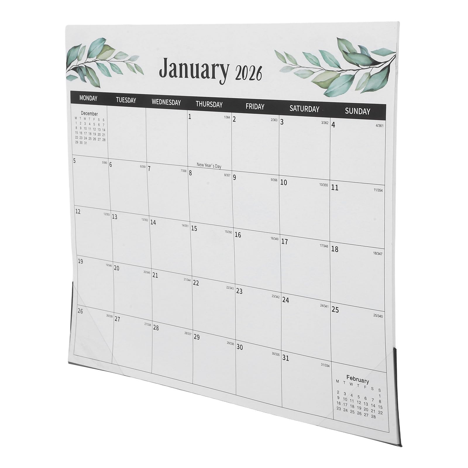 Calendario magnético mensual de 18 meses con cuadrícula grande de fácil lectura