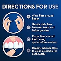 Vista 5 de Oral-B Hilo dental para brackets, Super Floss hebras precortadas, menta, 50 unidades, paquete de 2