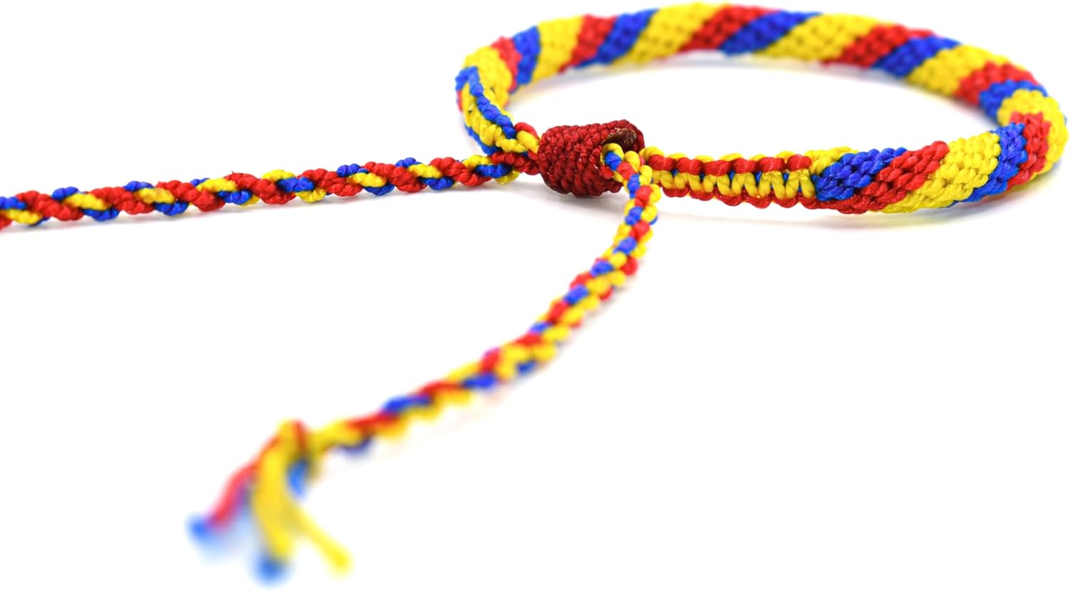 Colombia Flag Bracelet - Pulsera Bandera de Colombia - Colombian Pride Bracelet - Adjustable Yellow, Red & Blue Jewerly for Men & Women - Handmade - Travel Souvenir & Gift - Image 4