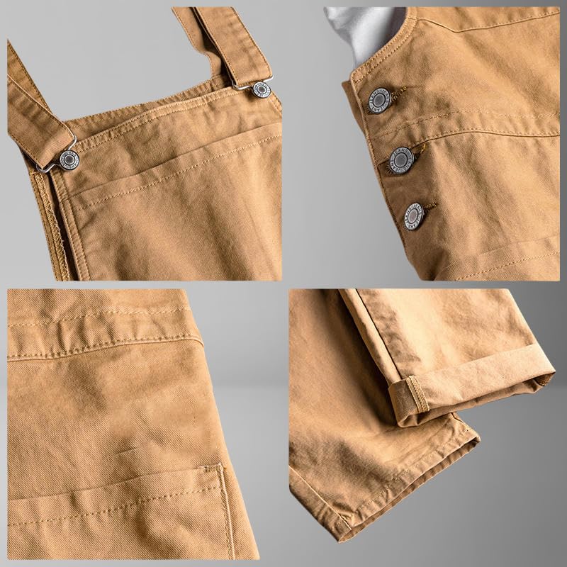 Combinaison de travail homme coton vintage cargo ample multipoche