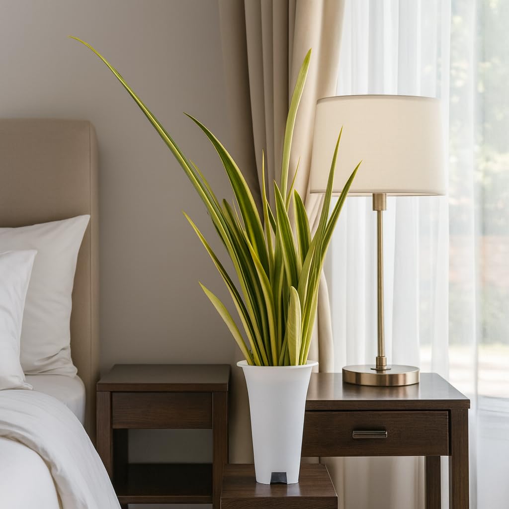 Samarth Cactus Sansevieria Stella Variegated Snake Plant Air Purifier Indoor Natural Rare Live Plant With Pot Striking Succulent For Living Room, Bedroom, Home Garden and Office Decor-image-36