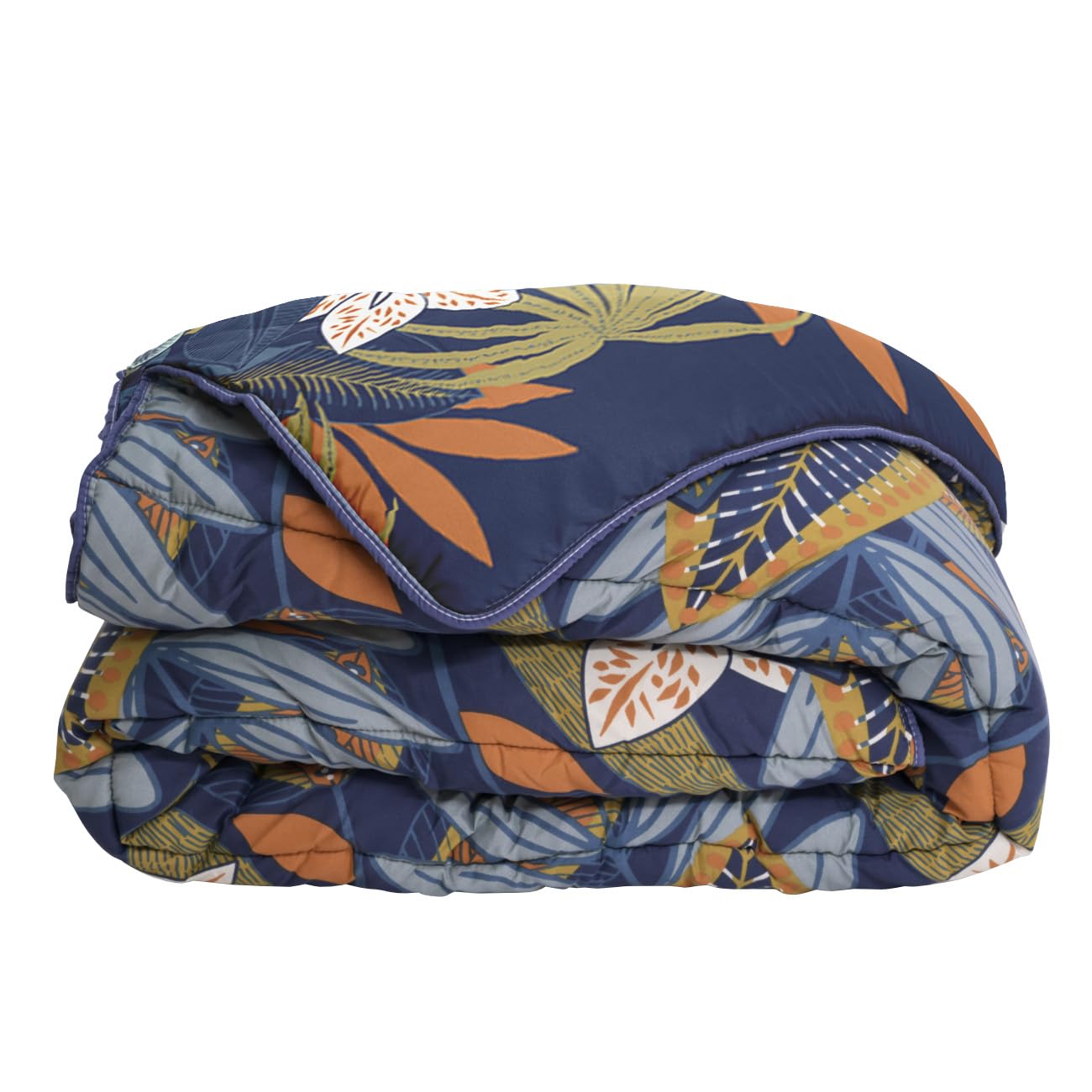 Bleu Calin Couette imprimée La Florale 400gr/​m2 - Chaude et Douce - Utilisation sans Housse - 140x200cm