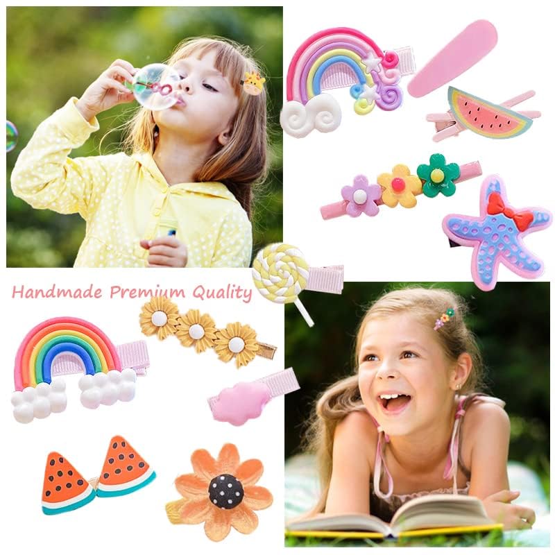 Image of kapimo 42 Pcs Hair Clips for Girls Kids Cute Fancy Hair Accessories for Baby Toddlers Teens Hairclips