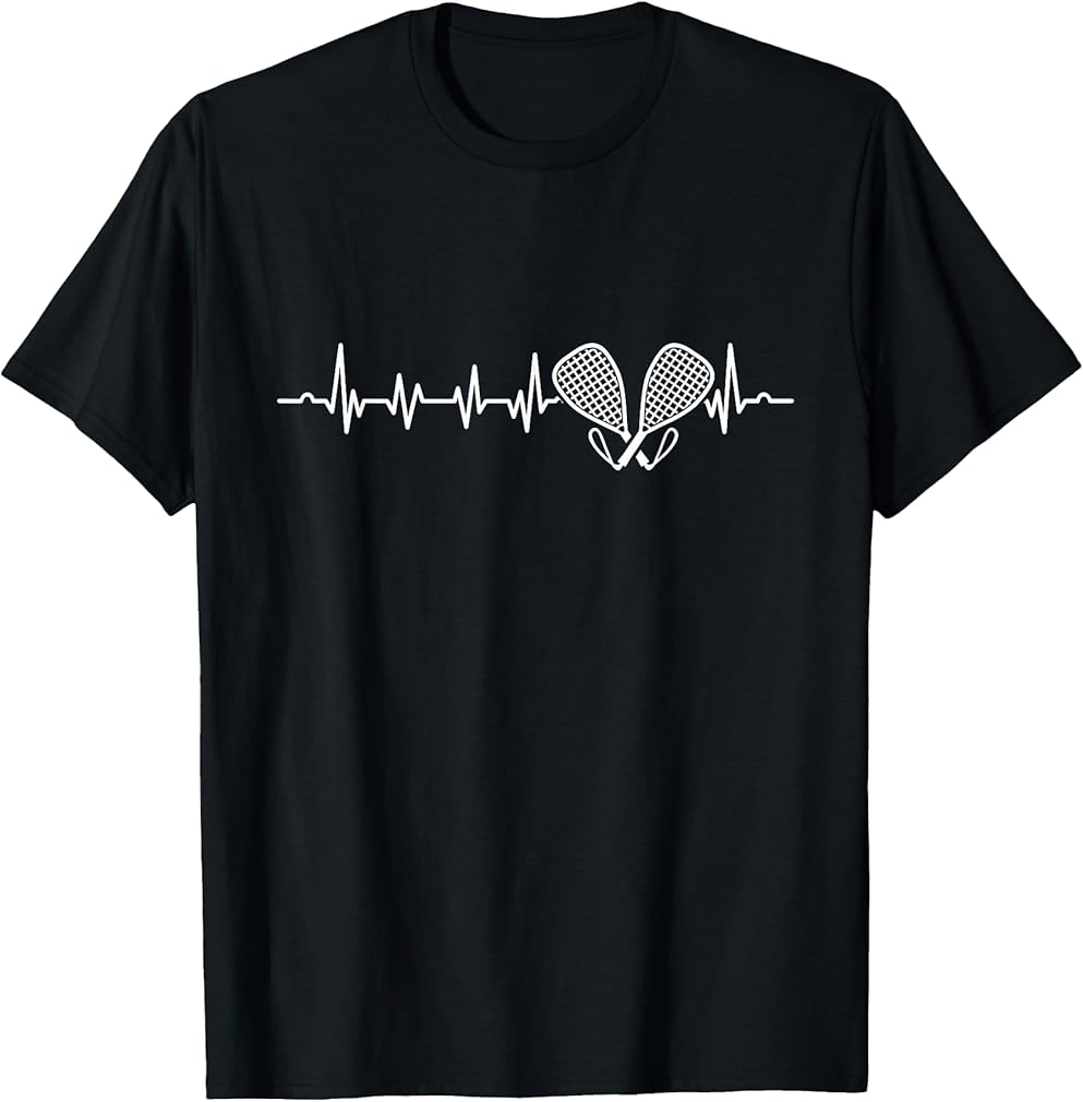 Racquetball Racket Ball Player Heartbeat T-Shirt