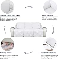 Vista 27 de PureFit Fundas de sofá reversibles resistentes al agua para sofá reclinable de 3 asientos, funda antideslizante para sofá de 3 cojines, protector