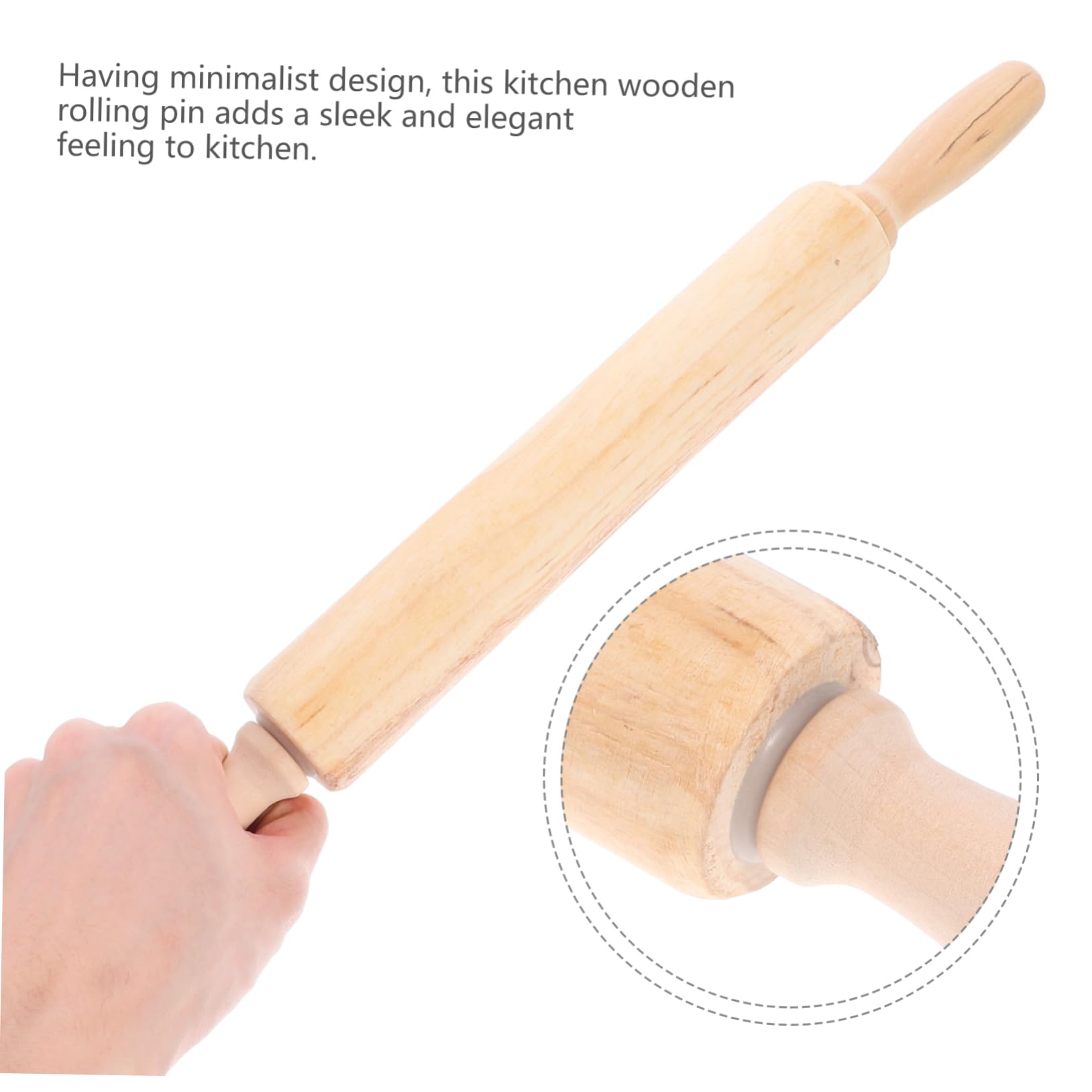 5 Piezas rodillo cocinas sartenes sartén freidora frying pan albóndigas varilla de cocina palitos para amasar palo de cocina palos de amasar domésticos palos rodantes de madera PRETYZOOM