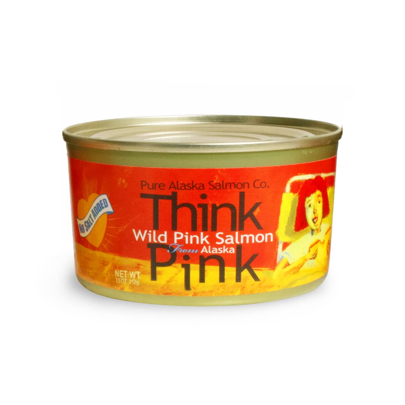 NO SALT ADDED Think Pink Wild Alaska Pink Salmon 12 pack 7.5 oz cans