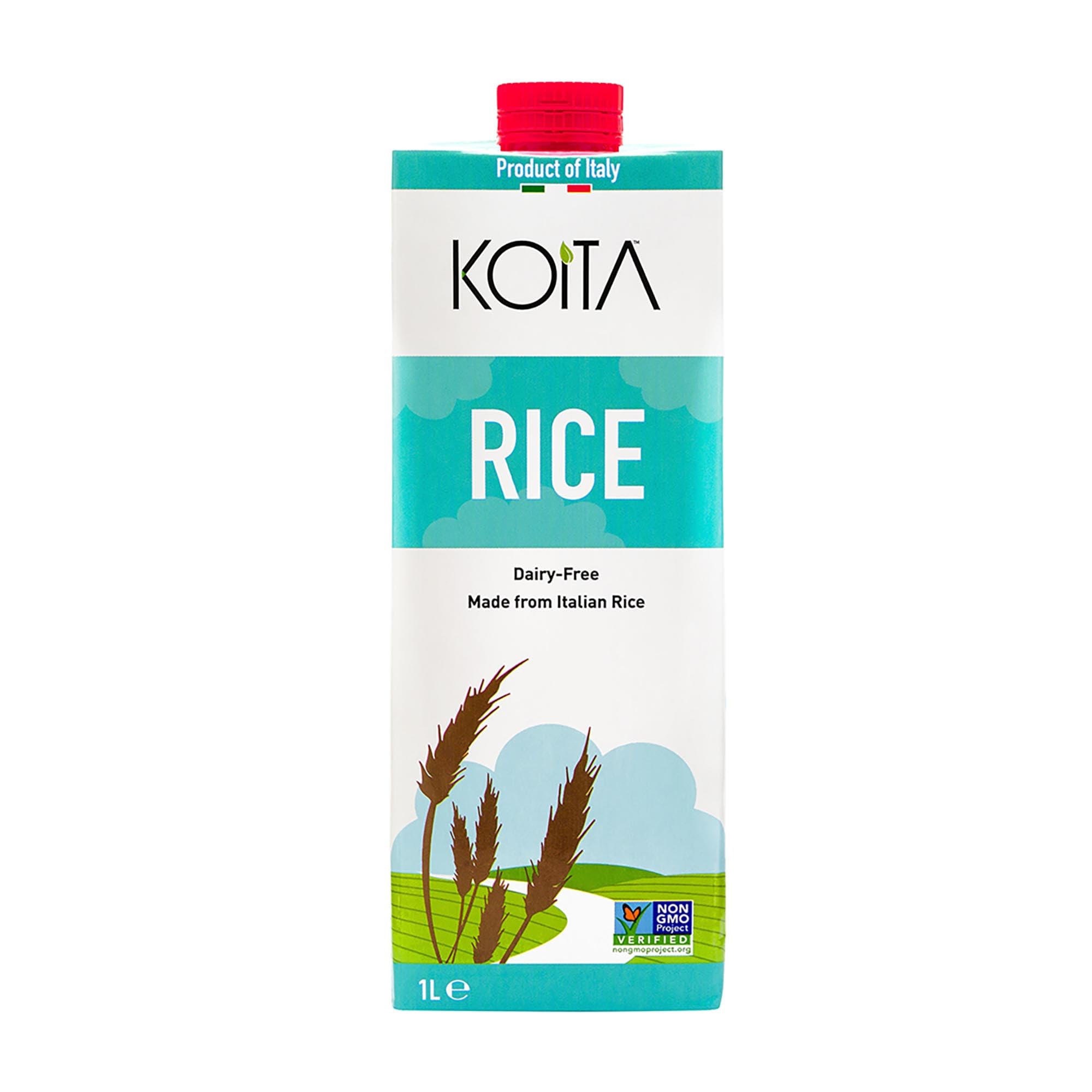 Koita Non-GMO Rice Milk (1L) - Plant-Based, Vegan, Made in Italy.