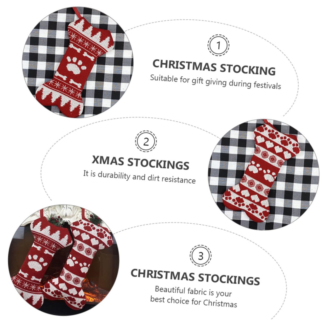 2stücke Weihnachtsstrümpfe Als Geschenk Für Festivals Schmutzabweisend Und Langlebig Klassische Weihnachtsstrümpfe Für Dekoration