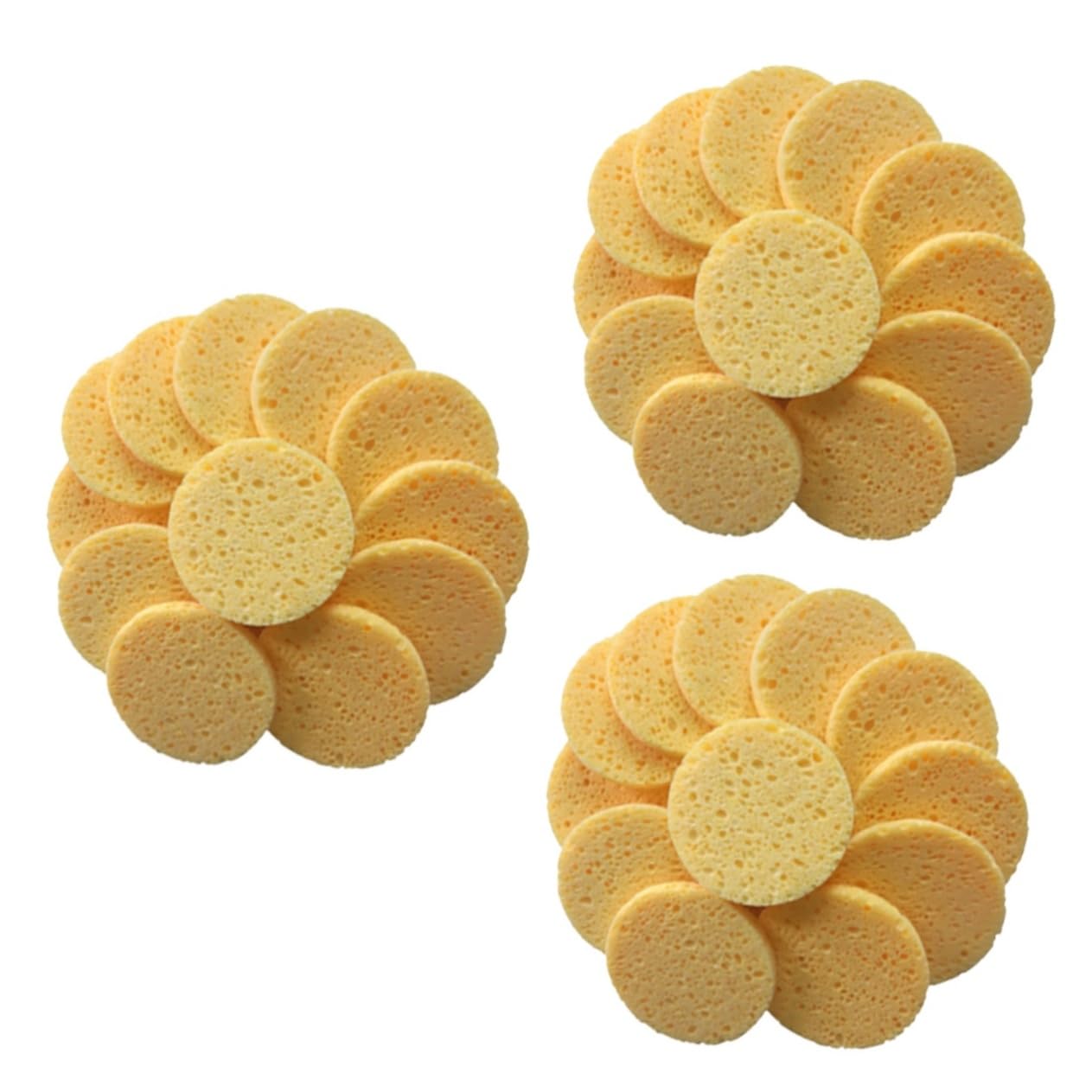 Didiseaon 60 Piezas soplo de limpieza facial esponja limpieza facial esponja limpiadora a profunda de vegetal almohadillas para desmaquillar s