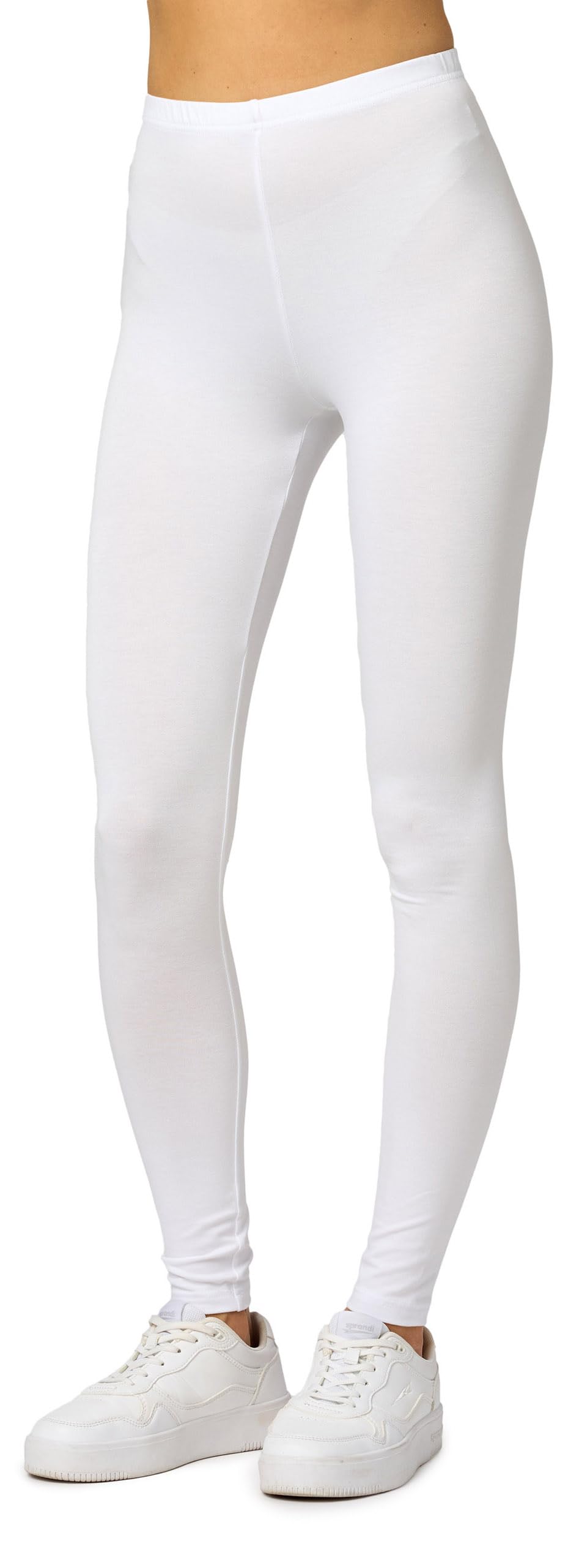Merry Style Leggings Lunghi Donna in Viscosa con Elastan Ampia Pantaloni Donna Banda Elastica Leggins Donna per Casa Palestra Tempo Libero MS10-143