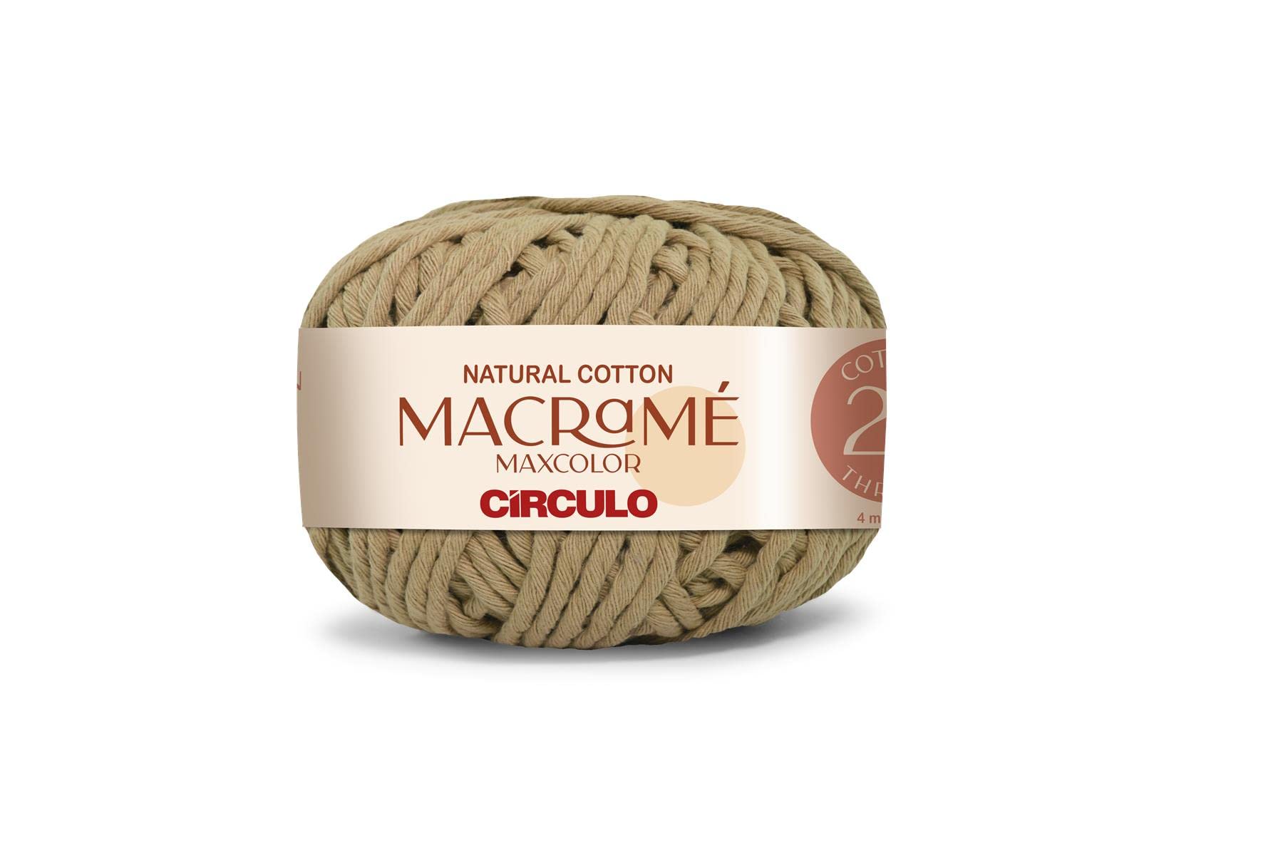 Natural Cotton Macrame Maxcolor by Círculo - 123 yds, 14.10 oz - 100% Brazilian Cotton (7625)