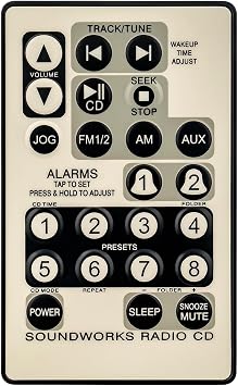 WINFLIKE CD740RC Remote Control Replace for Cambridge CD 740 SoundWorks Radio CD