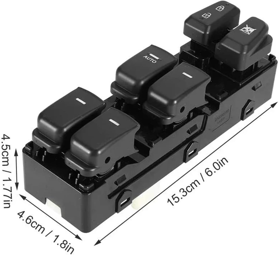 Driver Side Power Master Window Control Switch Compatible with Hyundai Sonata 2011 2012 2013 2014 2015 2016 93570-3S000(Black)