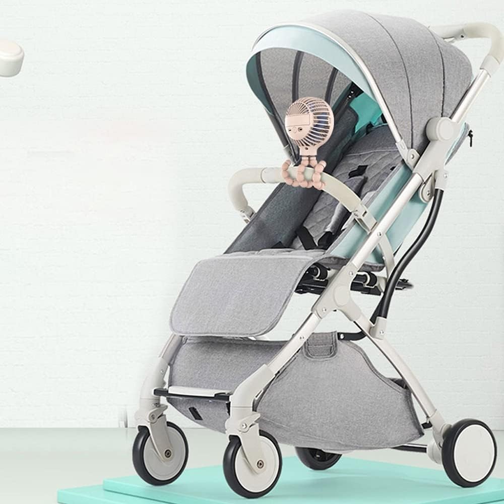 Mini Portable Hanging Octopus Stand Adjustable Handheld USB Charging Fan Cooler Suitable for Baby Stroller Student White