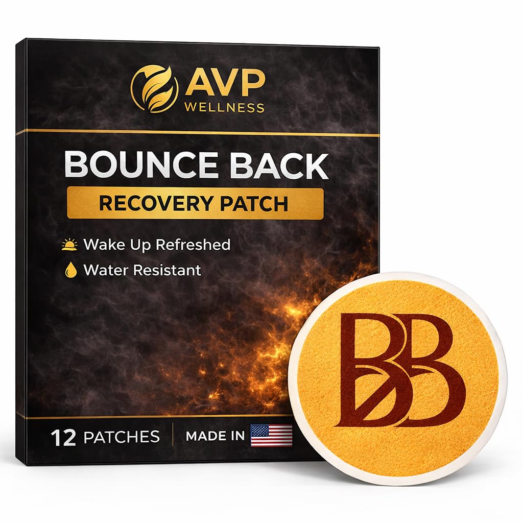 Bounce Back Recovery Patch – Wake Up Refreshed After Drinking, 12 Topical Wellness Patches, No Pills, Water-Resistant, Made in USA