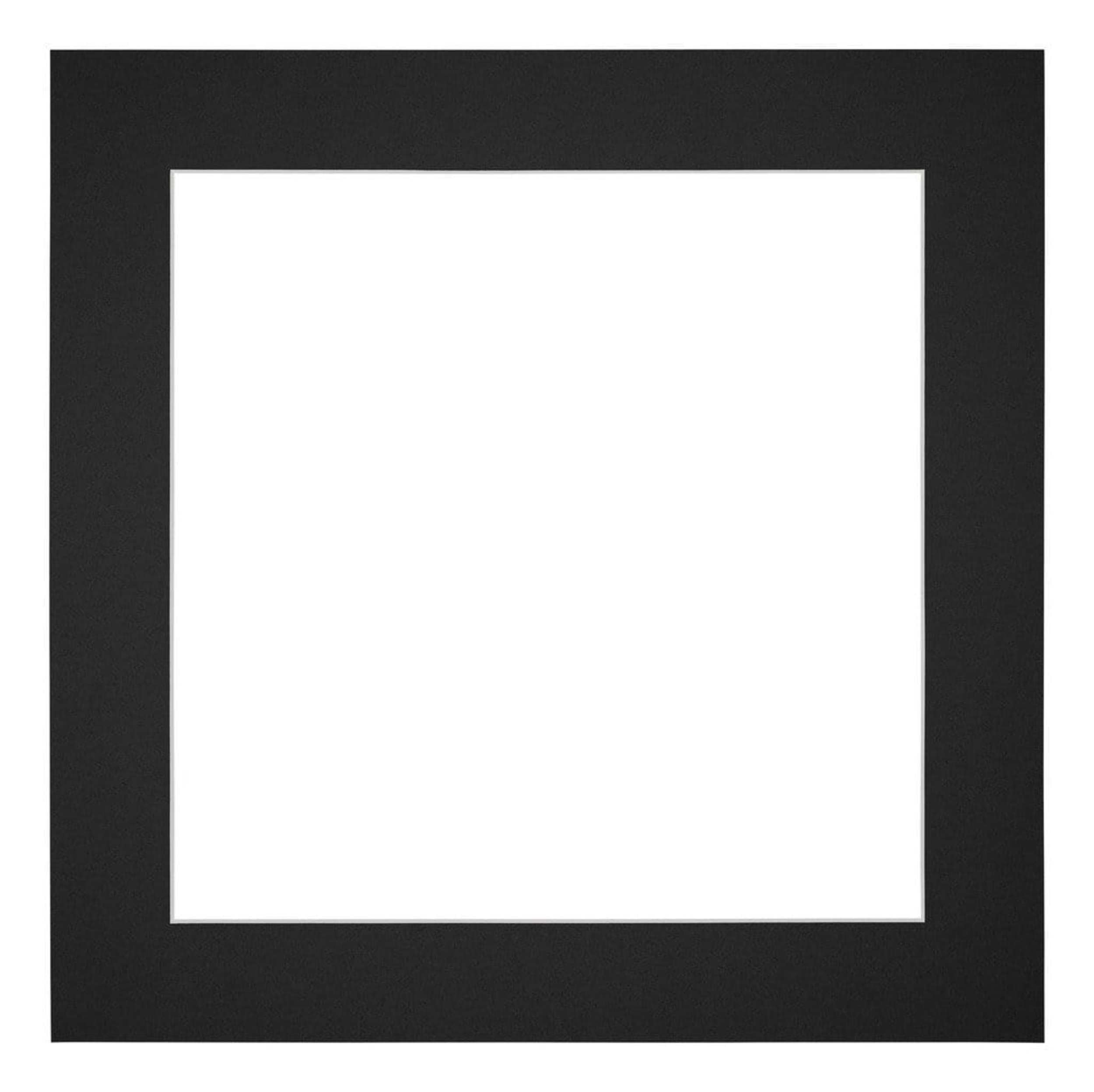 yd. Passepartout 40x40 cm für Fotogröße 30x30 - Schwarz - Museumkarton - Außenmaße 40x40 cm - Innengröße 30x30 cm