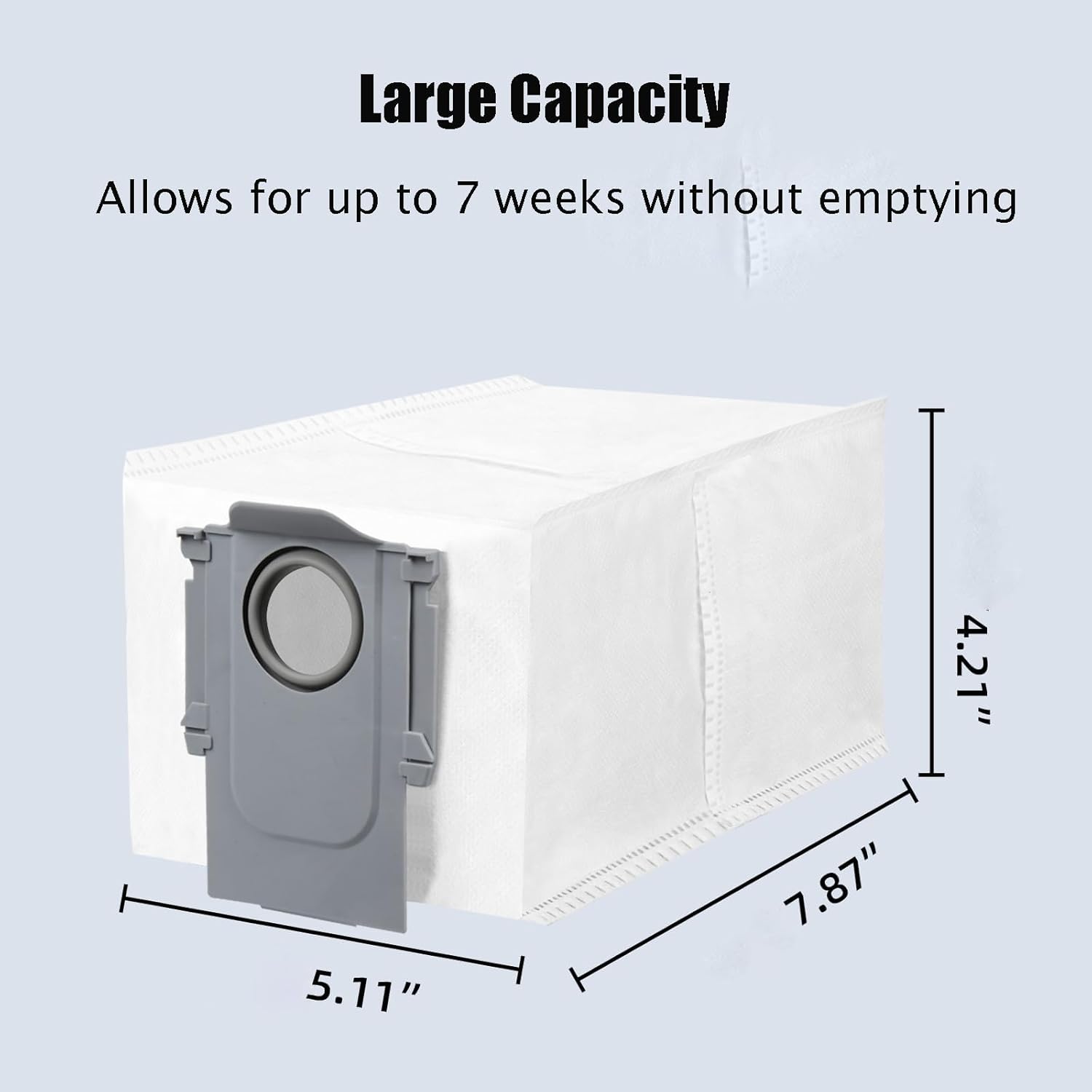 12 Pcs Replacement Disposable Dust Bags for Roborock Q Revo for Roborock P10 Robot Vacuum Cleaner Spare Parts, 2.7L Large Capacity Dust Bags