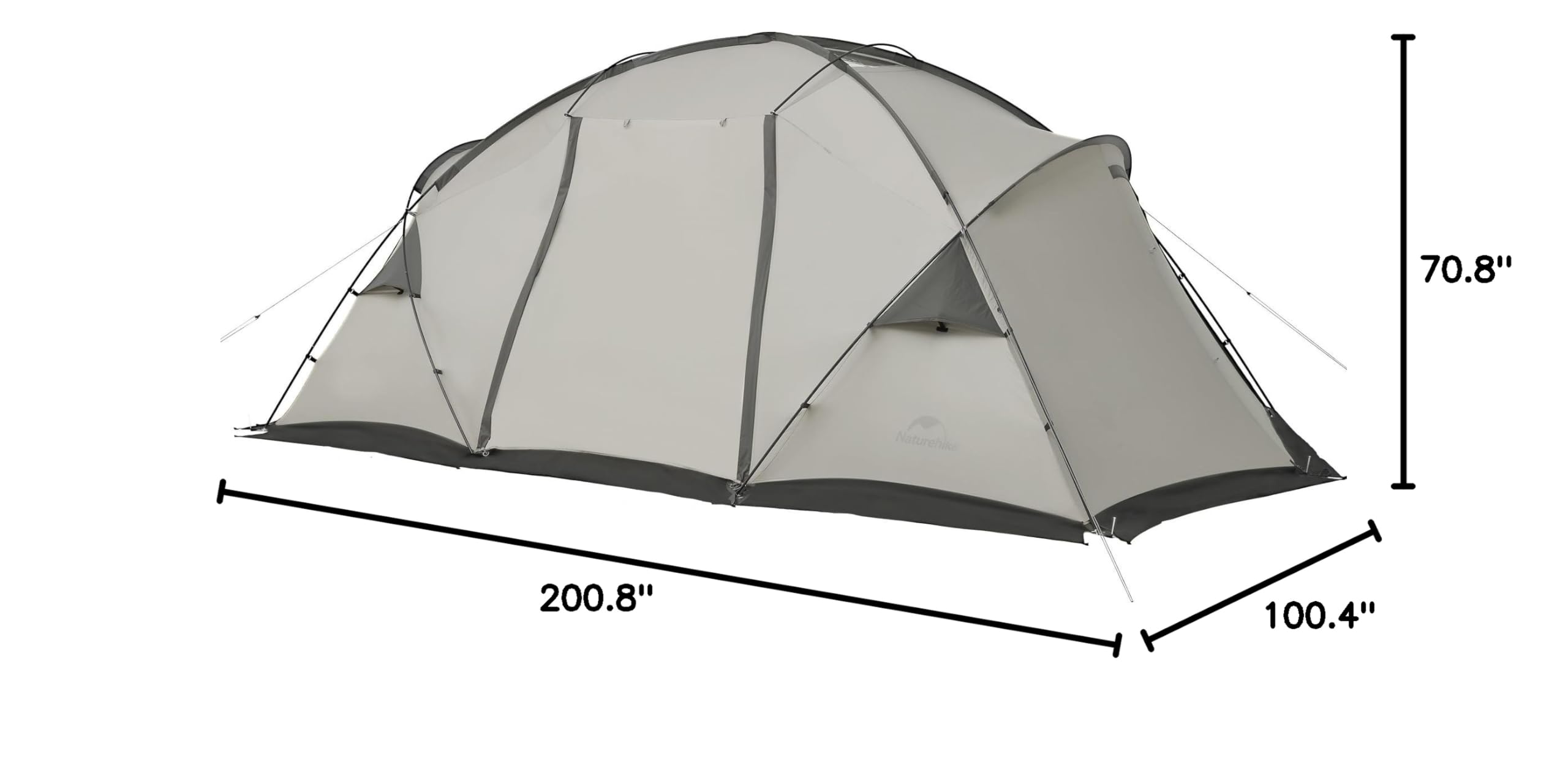 Naturehike Massif Hot Tent with Stove Jack, Waterproof Windproof 4 Season Tent, 2/4 Person Cold Weather Winter Tents for Camping