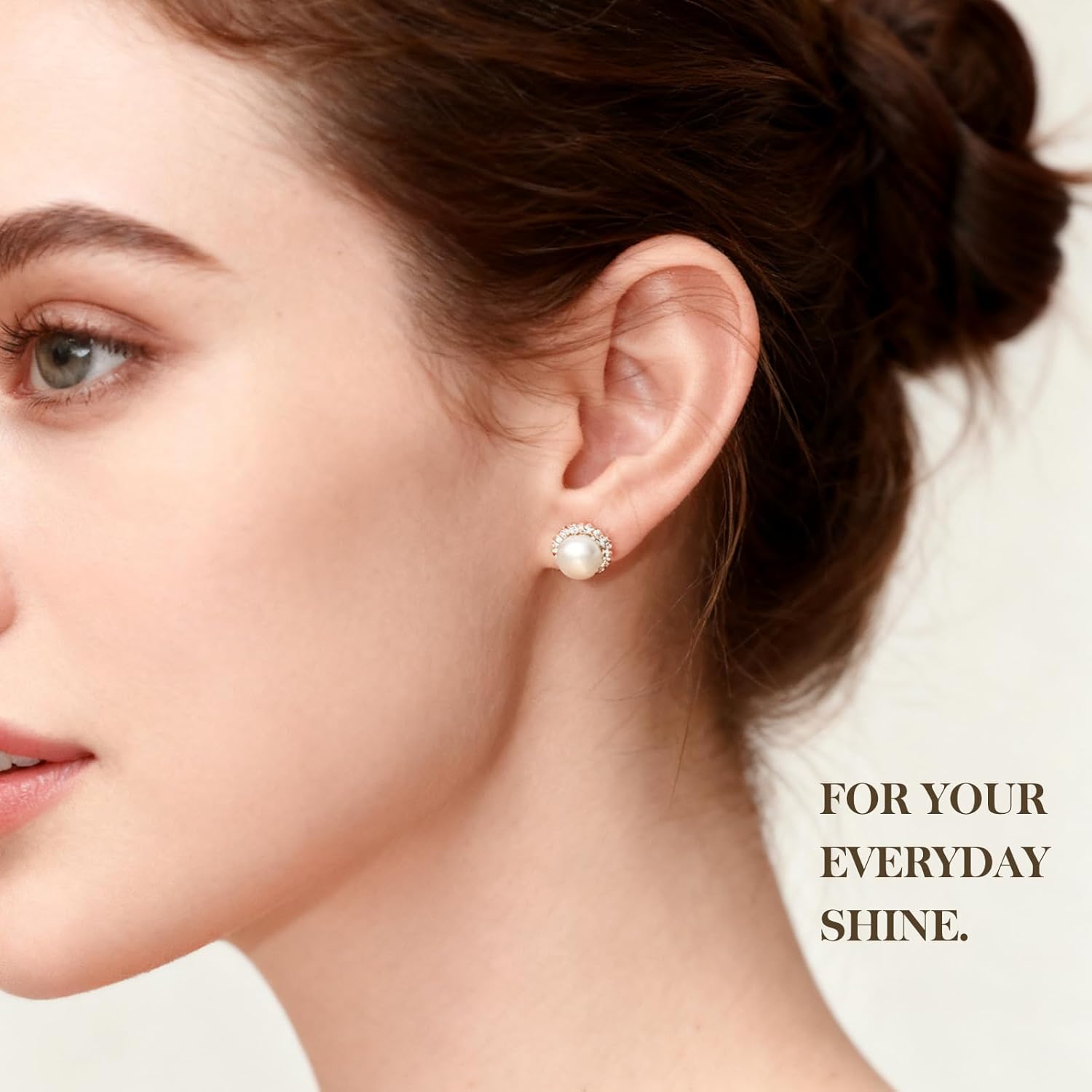 Stud Pearl Earrings for Women AAAA Freshwater Pearls Jewelry Gifts for Wife Mom Girlfriend Her Christmas Wedding Birthday Anniversary