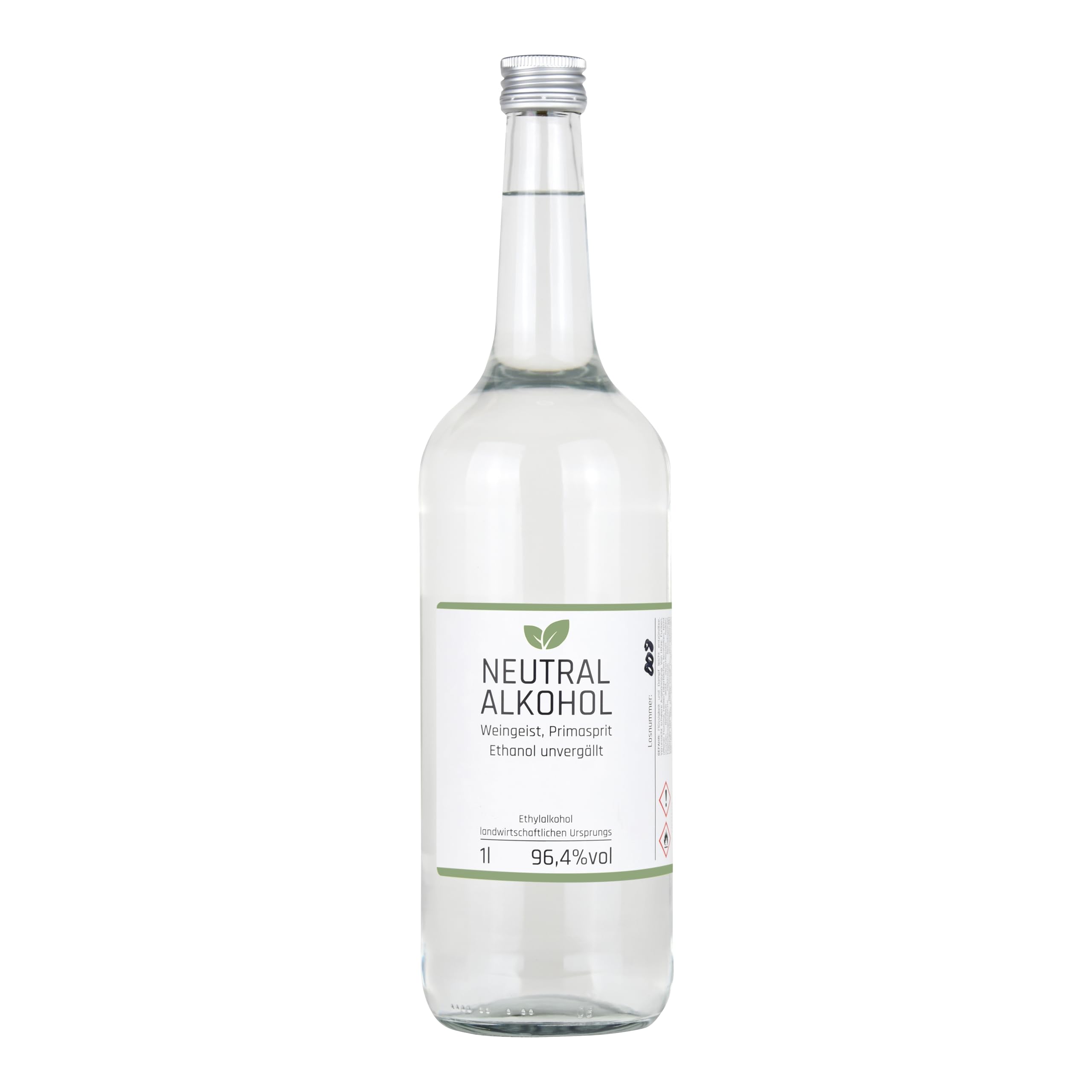 1l Weingeist Primasprit Trinkalkohol 96,4% vol - zum Ansetzen von Likören, Gin oder Tinkturen - 1l Flasche