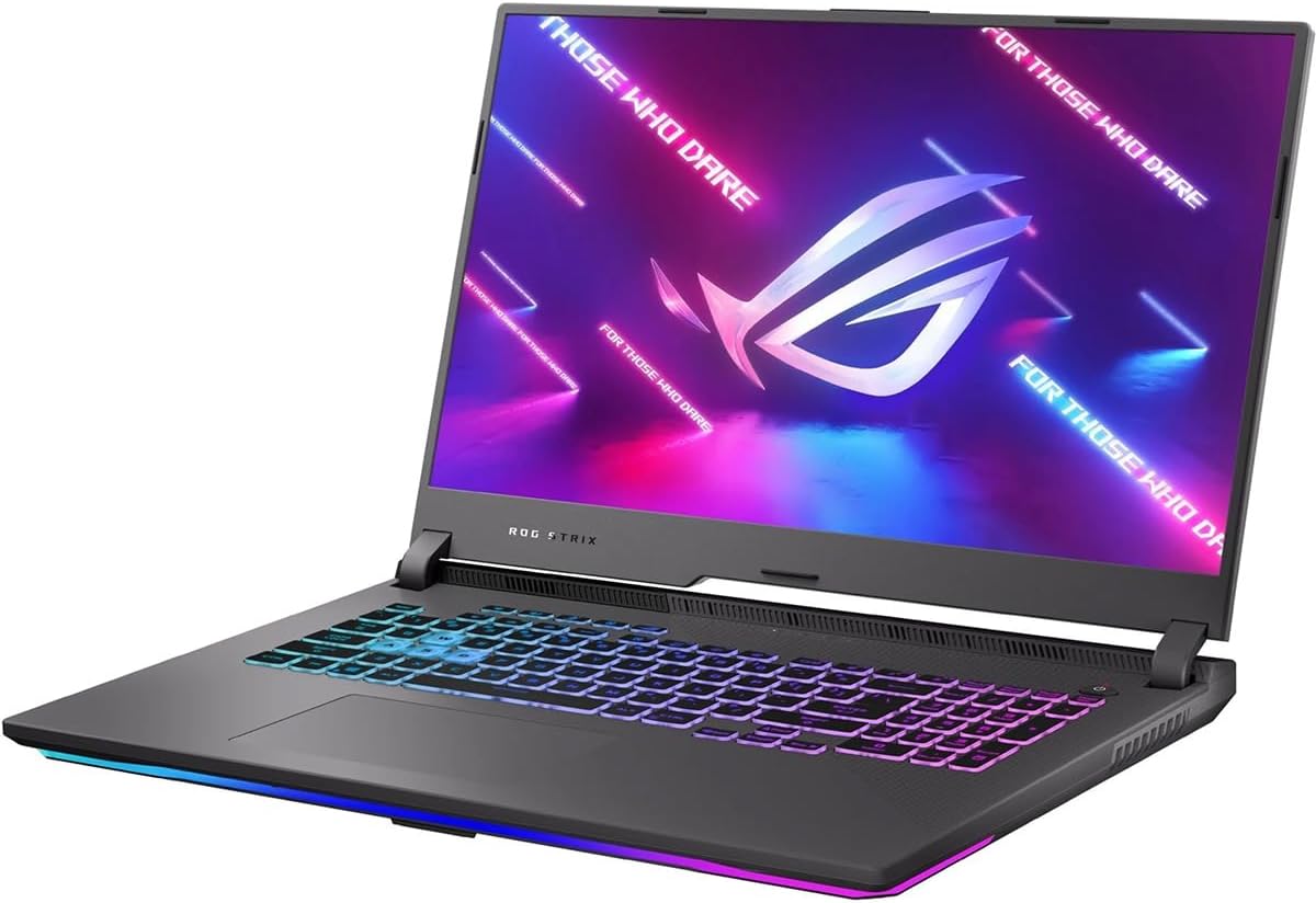 ASUS ROG Strix G17 (2022) Gaming Laptop, 17.3â€ 144Hz IPS FHD Display, NVIDIA GeForce RTX 3050 GPU, AMD Ryzen 7 6800H Processor, 16GB DDR5 RAM, 512GB SSD, RGB Keyboard, Windows 11, G713RC-RS73
