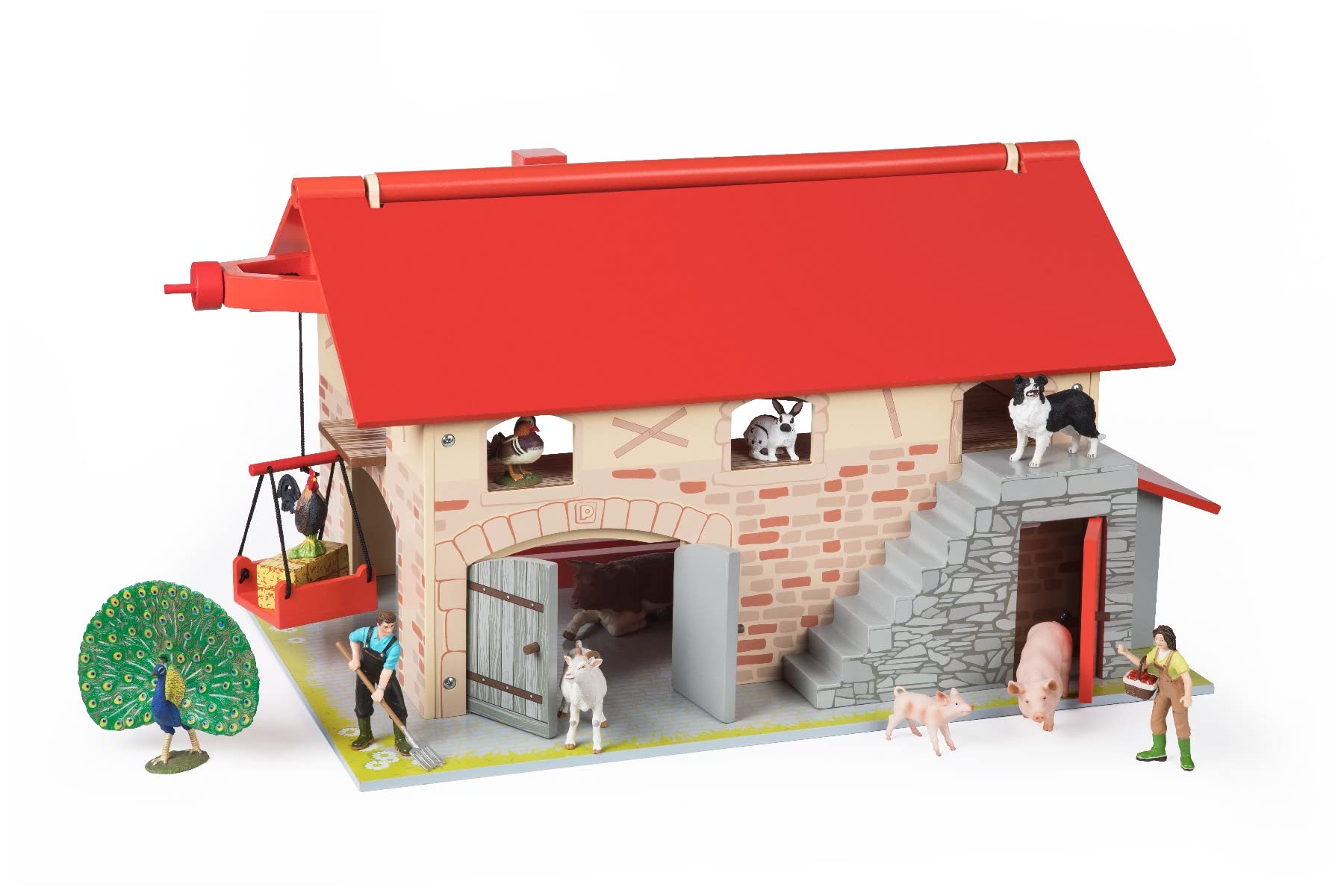 Papo - Granja Grande de Madera Juguete para Niños - 3 Años + - Colección Vida en la Granja - Juego Creativo Universo Agrícola - Idea de Regalo Juguete para Niña y Niño - 55 Cm X 38 Cm X 31.5 Cm