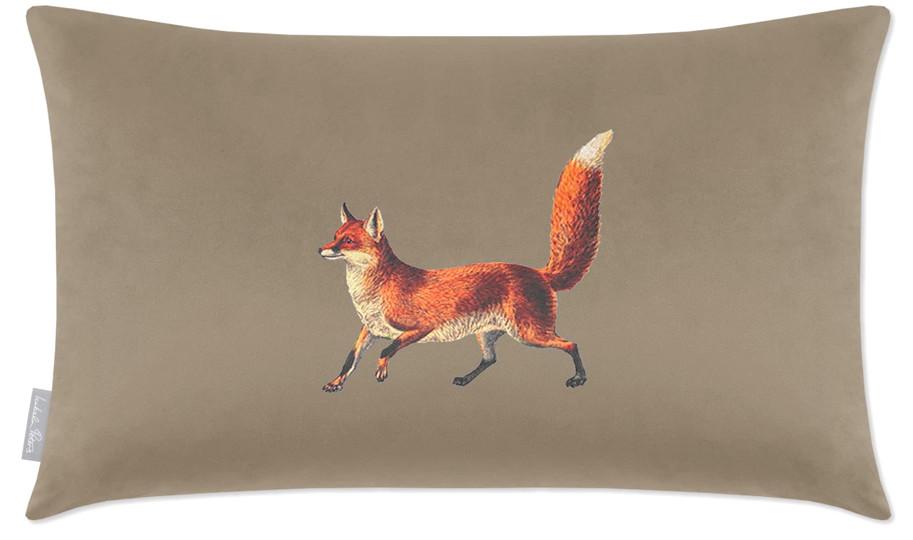 Izabela Peters Fox - Taupe Eco-Friendly Velvet Cushions - Filled, 60 X 40 Cm, Chair & Sofa Seat Cushions With Covers Included