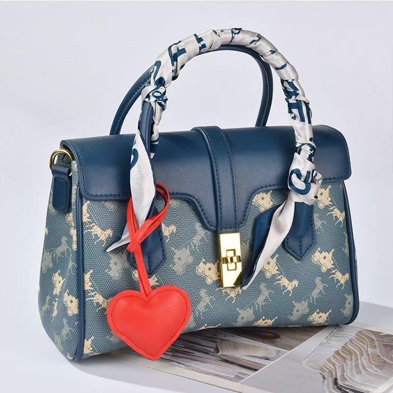 DESIAR 2 PCS Leather Heart Bag Charms Keychain for Women Girls - Cute Heart Keychain Accessories for Tote Purse, Backpack, Handbag (Red and Black) - Image 6