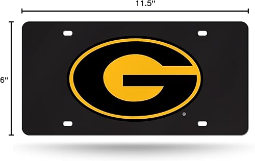 Miniatura 372 de Rico Industries Placa de matrícula de metal con incrustaciones láser de Florida Gators de la NCAA plateado,Alternativo,Negro -,Negro/Plata,Azul,azul