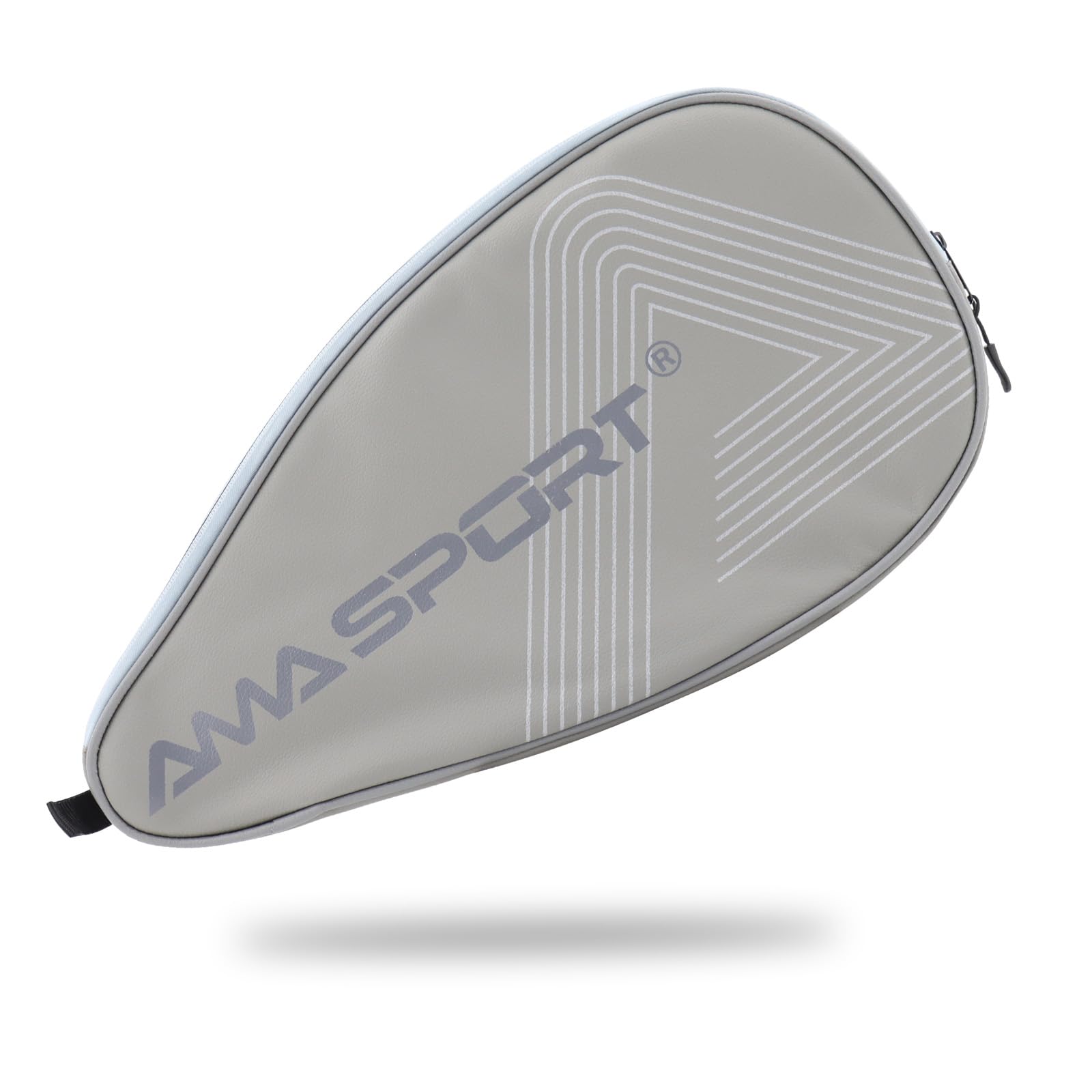 AMA Sport Pickleball Paddle Cover (Black/Gray) - Protecting your Paddle - Complete Coverage - Premium Pickleball Accessories and Pickleball Equipment - PU Leather Pickleball Case