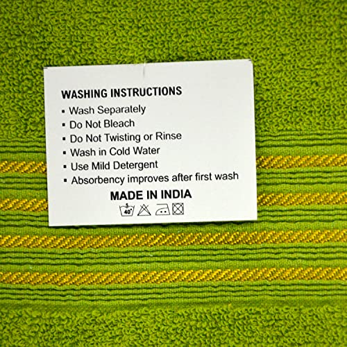 Image of Divine Casa 500 GSM Cotton Towel for Bath Large Size |Super Soft and Super Absorbent Bath Towels for Men & Women - Pack of 1 (140x70 CM, Parrot Green)