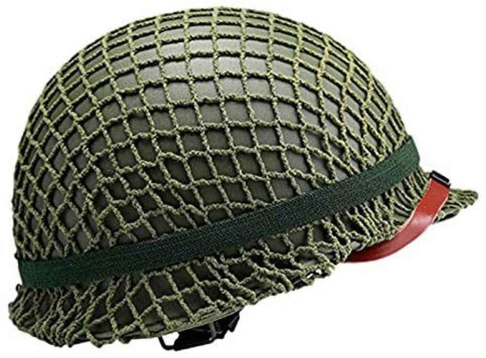 Elmetto d'Acciaio Americano M1 della seconda Guerra Mondiale Hel Elmetto Militare della Replica dell'attrezzatura Militare di Guerra Mondiale per Dimensioni Della Testa 57~63cm
