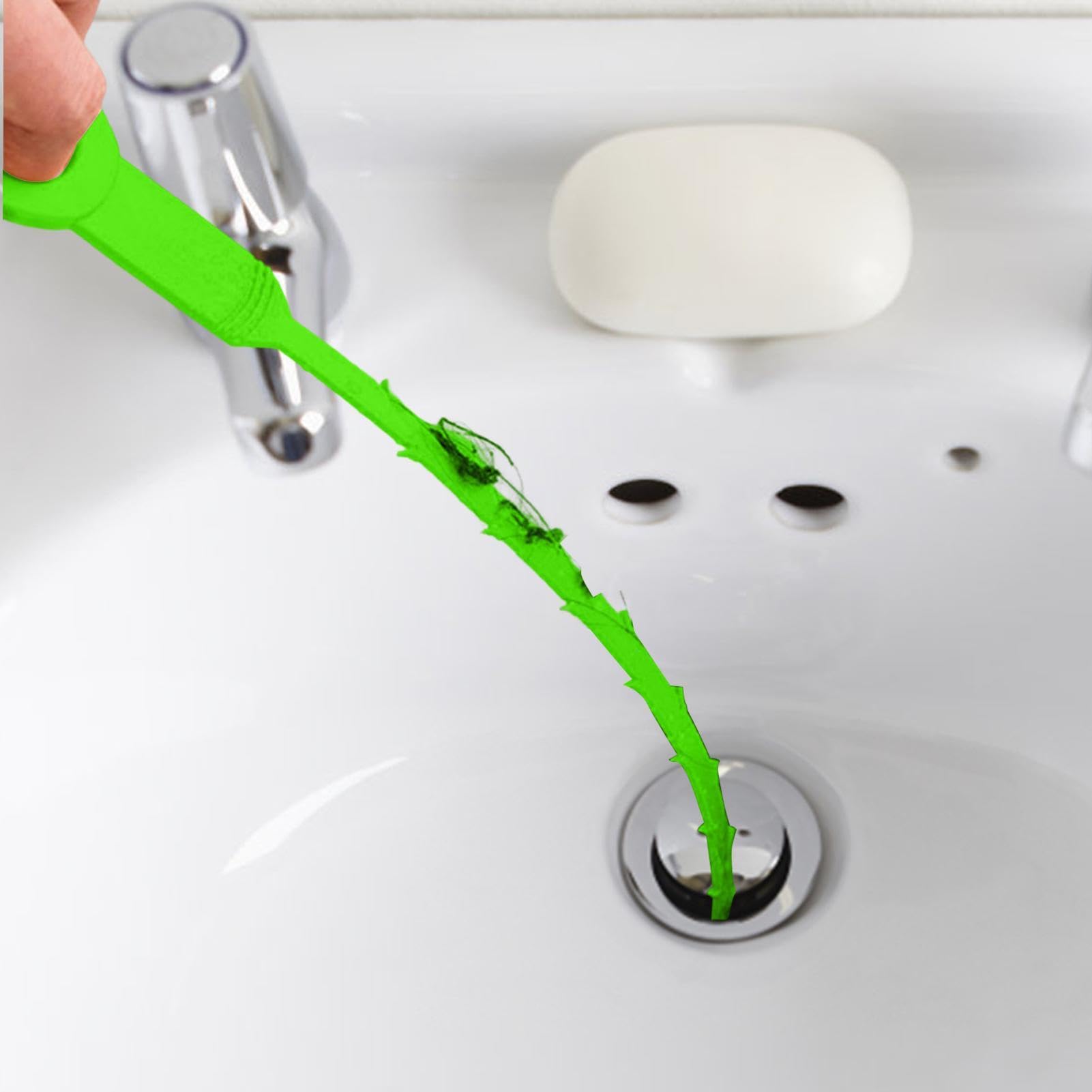 Strumento per la pulizia dello scarico con spazzola, sondino per capelli e intasamenti, strumento per la pulizia di docce, lavandini e vasche da bagno, sondino per scarico, strumento per la pulizia di