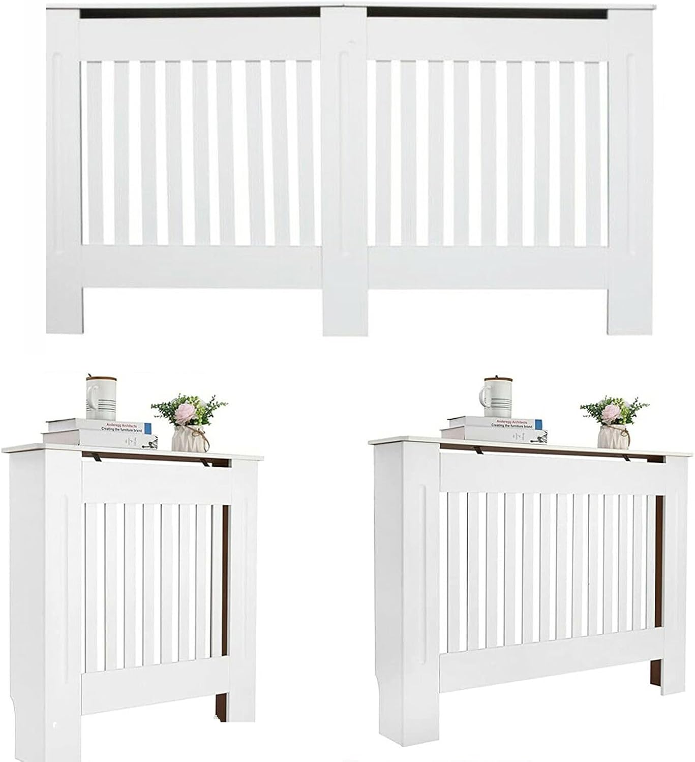 Radiator Cover White, Large Radiator Shelf Tall Radiator Cover Vertical